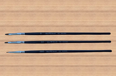 Mus Brush series 102 - Complete set (3-piece) - Filbert- Fine Kolinsky
