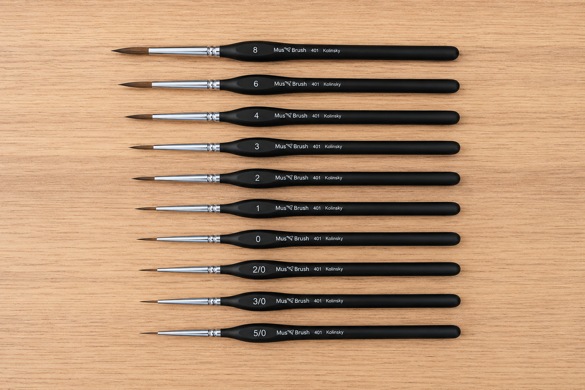 Mus Brush series 401 - Round - Kolinsky