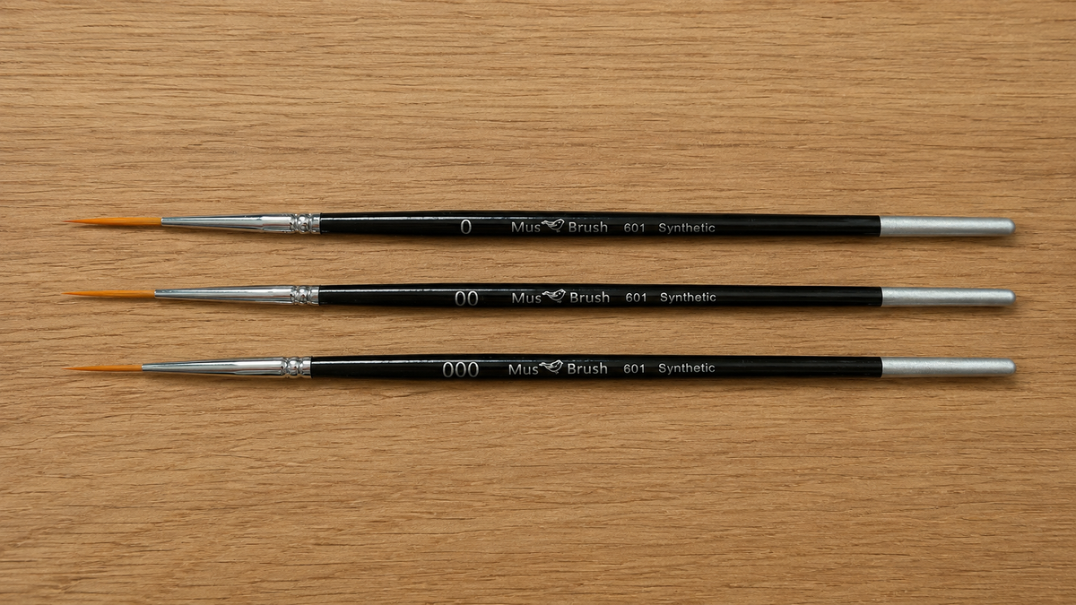 Mus Brush series 601 - Script Liner set (3-piece) - Fine Detail - Synthetic