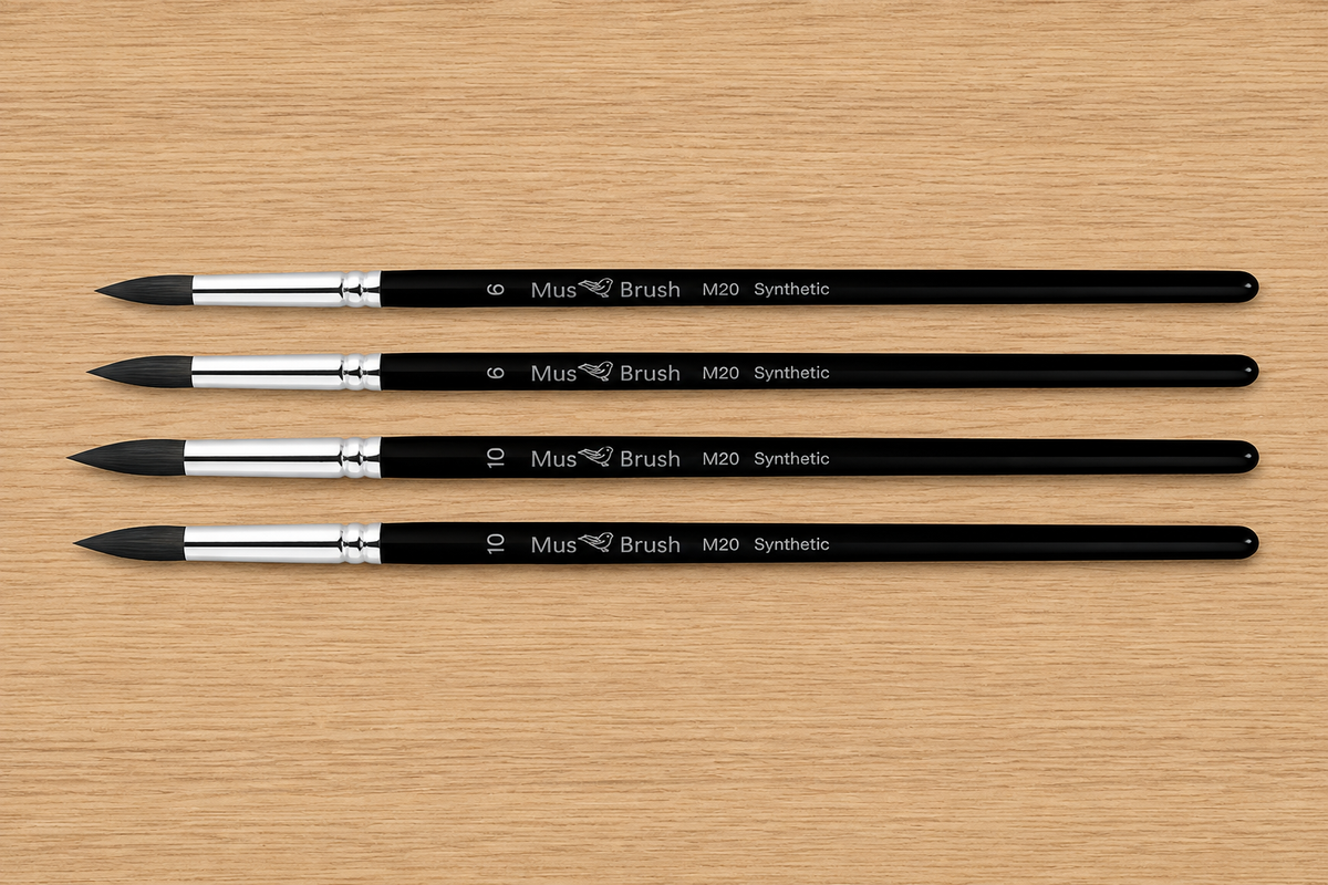 Mus Brush M-20 Series - Set 5 (4-piece) - Synthetic