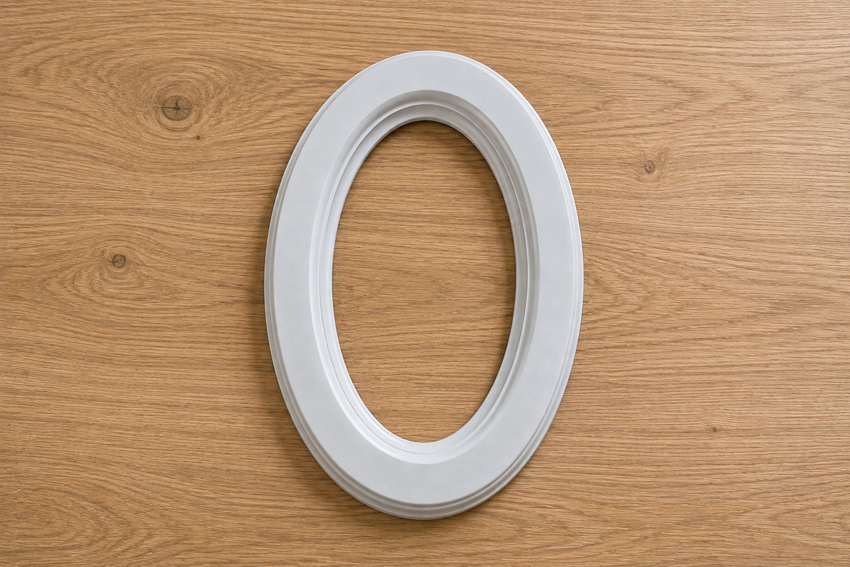 Wooden Frame for Oval-Line – Light Grey