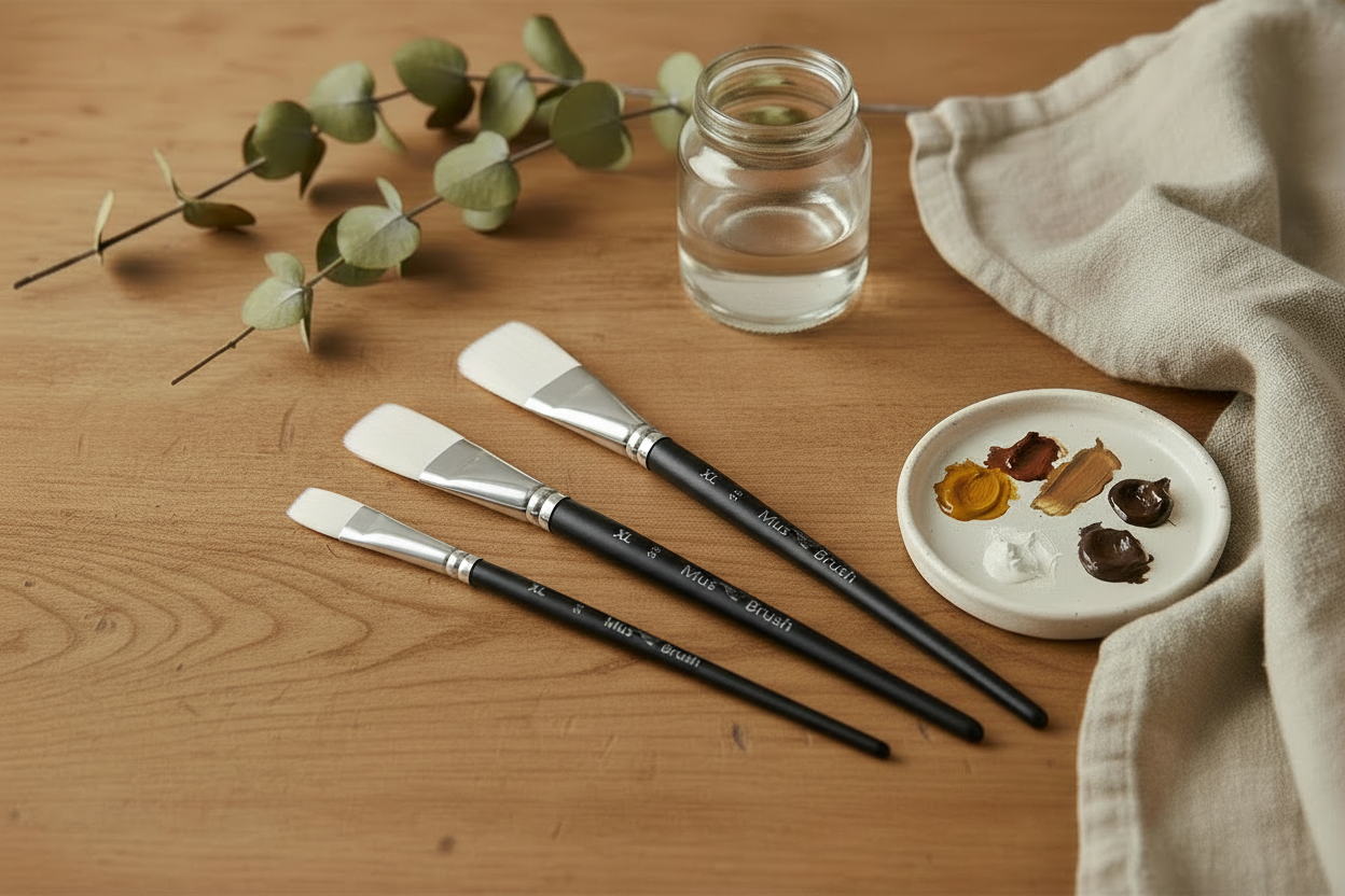 Mus Brush XL korte steel grote haren