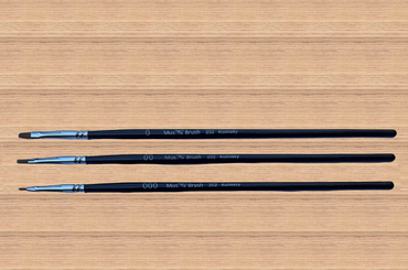 Mus Brush series 202 - Complete set (3-piece) Flat - Fine Kolinsky