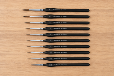 Mus Brush series 401 - Complete set (10-piece) - Round - Fine Kolinsky