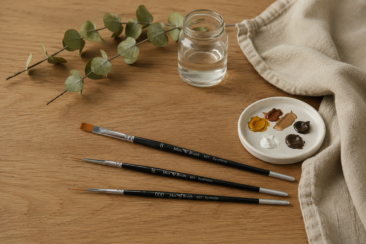 Mus Brush series 601 - Script Liner set (3-piece) - Fine Detail - Synthetic