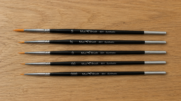 Mus Brush Series 601 - Fineliner Set (5-piece) - Fine Detail - Synthetic