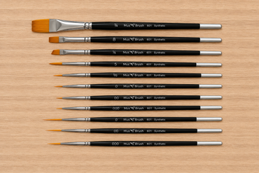 Mus Brush series 601 - Complete set (11-piece) - Fine Detail - Synthetic