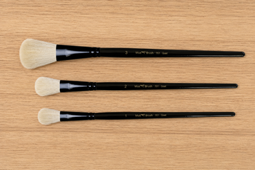 Mus Brush Series 701 - Complete Set (3-piece) - Mop Blender - Goat Hair