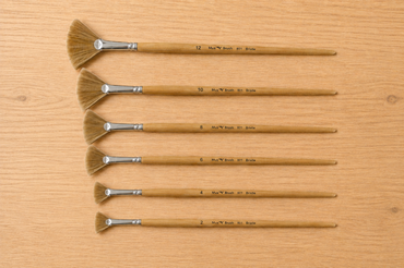 Mus Brush Series 801 - Complete set (6-piece) - Fan - Hog Bristles