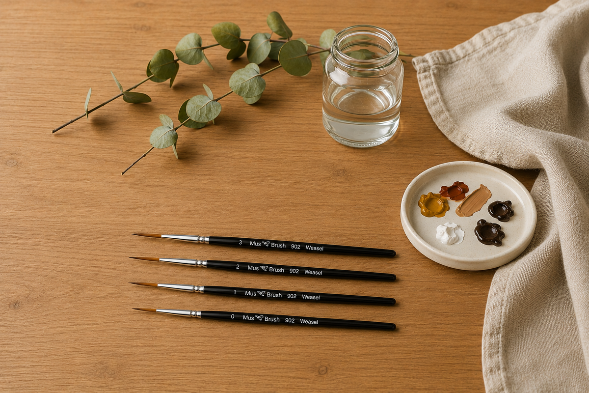 Mus Brush serie 902 - Complete Set (4-delig) - Slepers - Wezelhaar