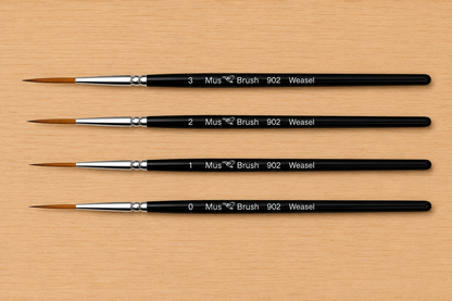 Mus Brush serie 902 - Complete Set (4-delig) - Slepers - Wezelhaar