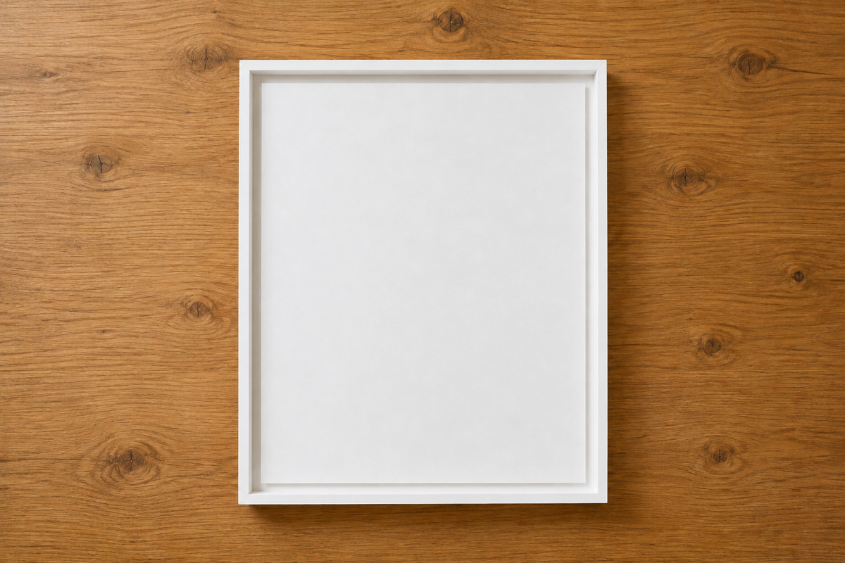 White Floating Frame