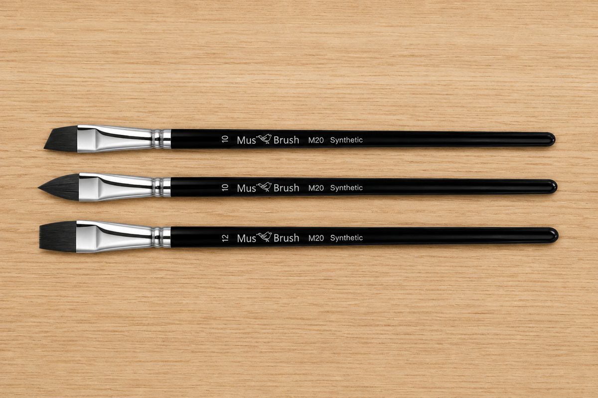 Mus Brush M-20 Series - Set 1 (3-piece) - Synthetic