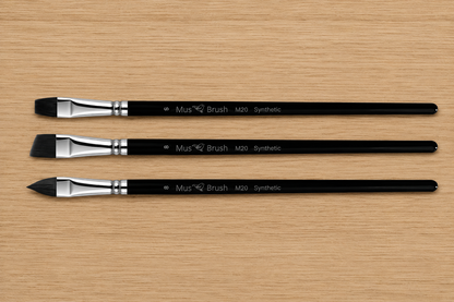 Mus Brush serie M-20 - Set 2 (3-delig) - Synthetisch
