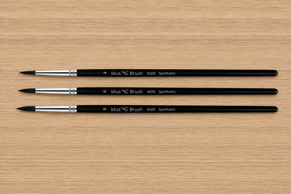 Mus Brush serie M-20 - Set 3 (3-delig) - Synthetisch