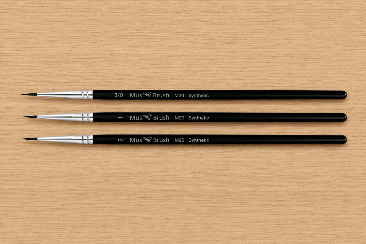 Mus Brush M-20 Series - Set 4 (3-piece) - Synthetic