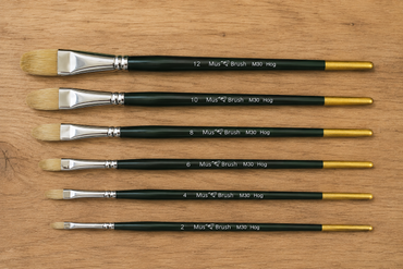 Mus Brush serie M-30 - Complete set (6-delig) - Varkenshaar
