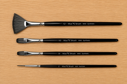 Mus Brush series M-40 - Set 3 (4-piece) Effect & Texture - Synthetic